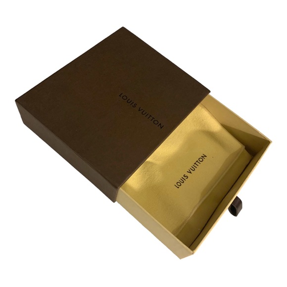 NEW LOUIS VUITTON Dustbag and Drawer Box for Wallet Key Holder Jewelry 6" x 5" - Picture 3 of 4